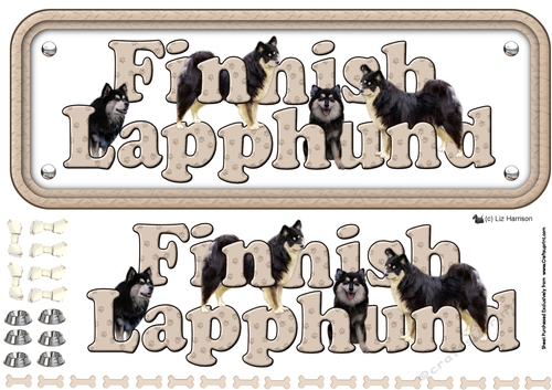 Finnish Lapphund Name sign 3D Decoupage