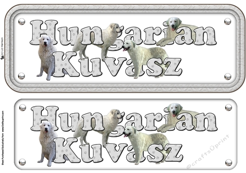 Hungarian Kuvasz Name sign 