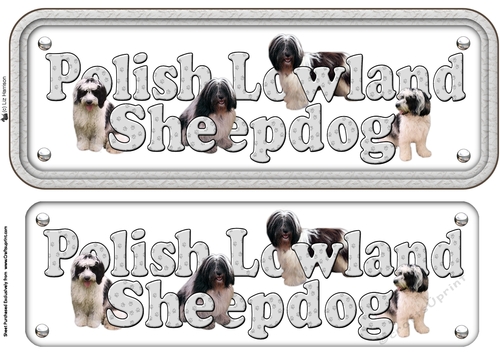 Polish Lowland Sheepdog Name sign 
