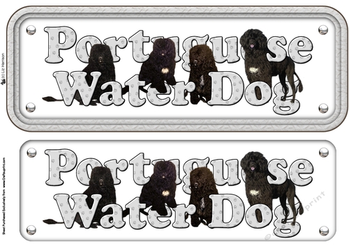 Portuguese Water Dog Name Sign