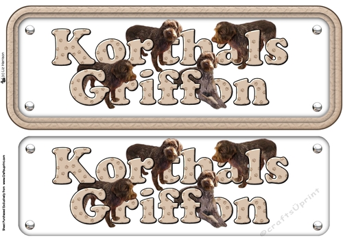 Korthals Griffon Name Sign 