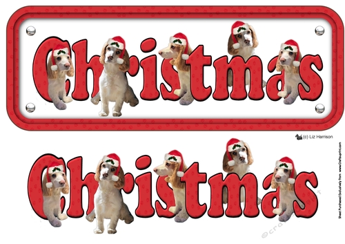 Spaniel ,Becky Christmas Sign 3D Decoupage