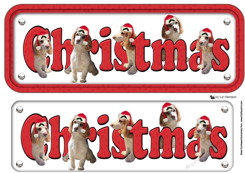 Spaniel ,Becky Christmas Sign 