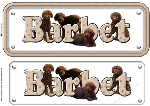 Barbet dog Sign 