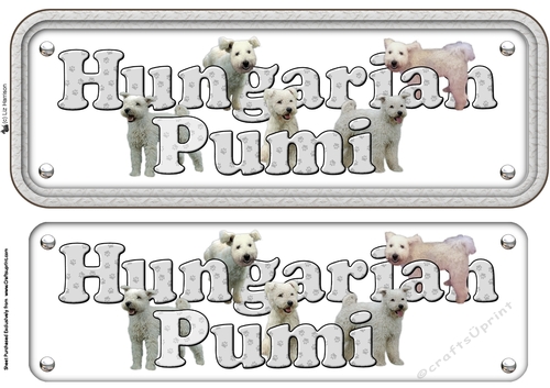 Hungarian Pumi Name sign 