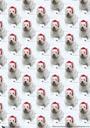 Westie Snow Globe Christmas Background