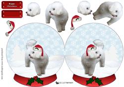 Bichon Frise Christmas Snow Globe