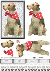 Fox Terrier Dog 3D Decoupage