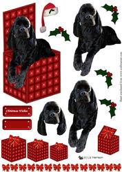 Cocker Spaniel Puppy Christmas Box