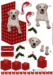 Golden Labrador Christmas Box