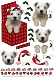 Westie Puppy Christmas Box