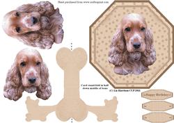 Golden Cocker Spaniel Plate Shaped Card & Plate