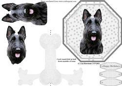 Scottish Terrier Plate Shaped Card & Stand