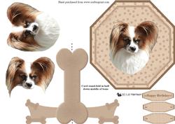 Papillon Plate Shaped Card & Stand
