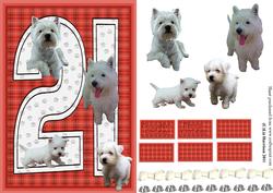 Westie 21st Birthday Card