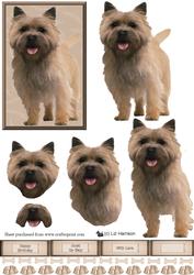 Cairn Terrier Dog 3D Decoupage
