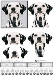 Dalmatian Dog Portrait 3D Decoupage