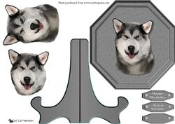 Alaskan Malamute Plaque with Stand