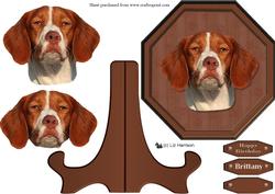 Brittany Spaniel Plaque with Stand