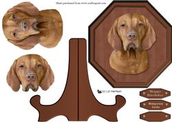 Hungarian Vizsla Plaque & Stand