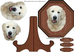Golden Retriever Plaque & Stand