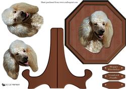 Standard Poodle Plaque & Stand