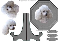 Toy Poodle Plaque & Stand