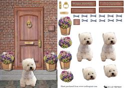 Westie on a Door Step