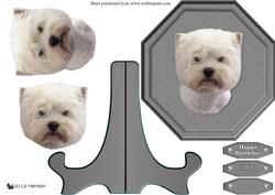 West Highland White Terrier Plaque & Stand