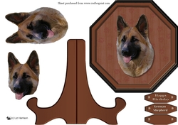 German Shepherd Plaque & Stand