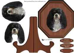 King Charles Spaniel Plaque & Stand