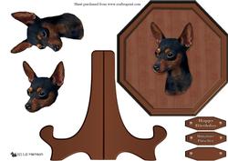 Miniature Pinscher Plaque & Stand
