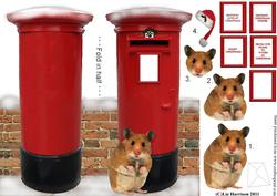 Hamster Christmas Post Box