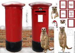 Meerkat Christmas Post Box