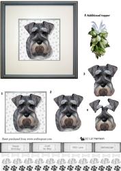 Schnauzer Portrait 3D Decoupage