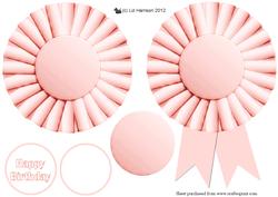 Baby Pink Rosette 3D Decoupage