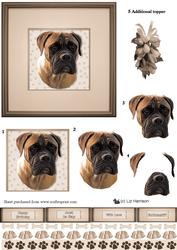 Bullmastiff Portrait 3D Decoupage