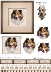Shetland Sheepdog Portrait 3D Decoupage