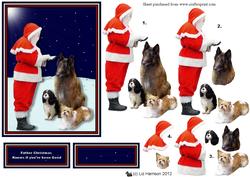 Father Christmas Knows 3D Decoupage