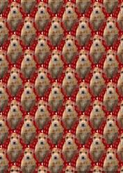 Terrier in a Christmas Box Background Sheet