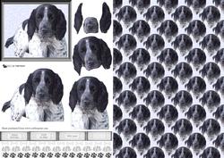 Cocker Spaniel Blue Roan 3D Decoupage with Background