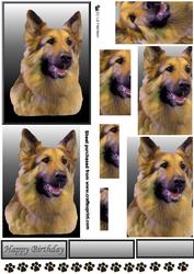 German Shepherd 4 Portrait Pyramid