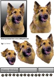 German Shepherd 4 Portrait 3D Decoupage