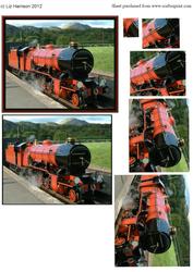 Red Steam Train Pyramid