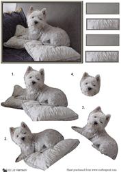 Westie Relaxing 3D Decoupage