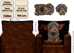 Wire Haired Dachshund Arm Chair