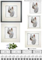 West Highland White Terrier 3 Portrait Pyramid