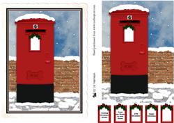Post Box Scene Decoupage