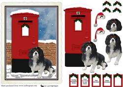 Cavalier King Charles Spaniel Christmas Post Box