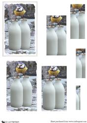 Bluetit & Milk Bottle Scene Pyramid